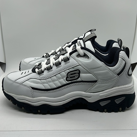 Skechers Sport NIB Energy After Burn White/Navy Sneakers Shoes **Size 8** - Picture 4 of 6